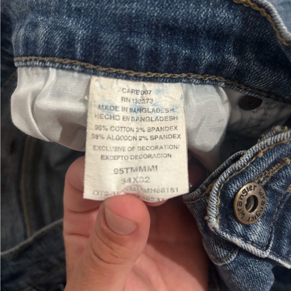 Wrangler Men's Straight Blue Jeans - Picture 7 of 7